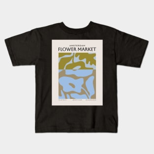 Flower Market Amsterdam Abstract Art Kids T-Shirt